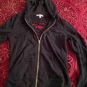 Never worn cotton hooded lightweight sweatshirt